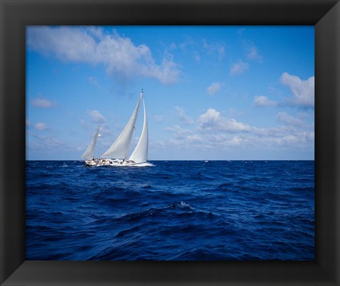 Framed Sailboat in the Bahamas Print