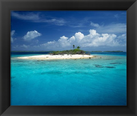 Framed Rangiroa, French Polynesia Print