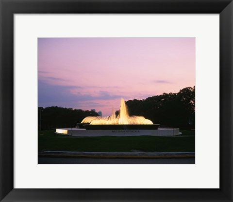 Framed Mecom Fountain, Houston, Texas Print