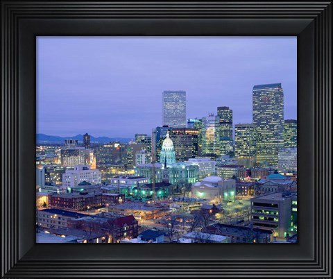Framed State Capitol Building, Denver, Colorado Print