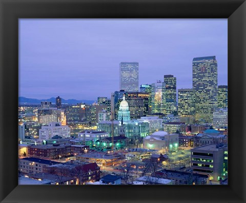 Framed State Capitol Building, Denver, Colorado Print