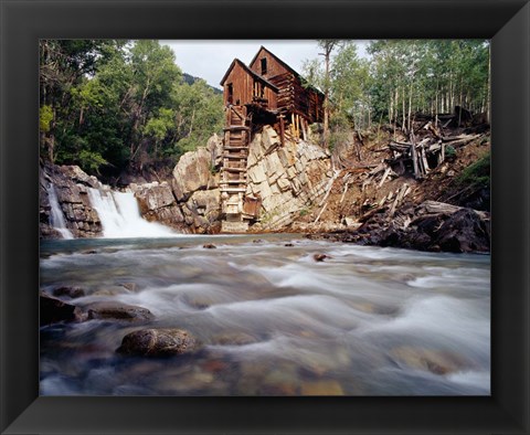 Framed Old Saw Mill, Marble, Colorado Print