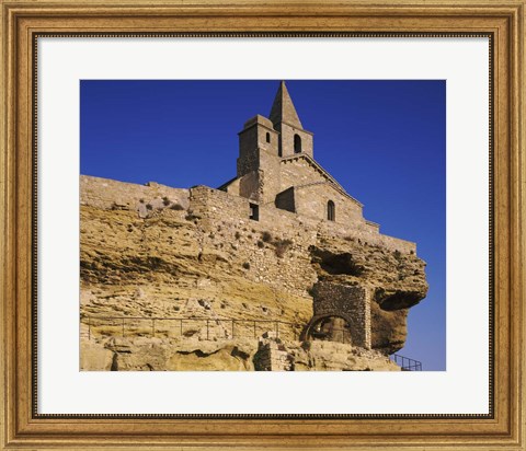 Framed Saint Sauveur Church, Fos-Sur-Mer, Bouches-Du-Rhone, France Print