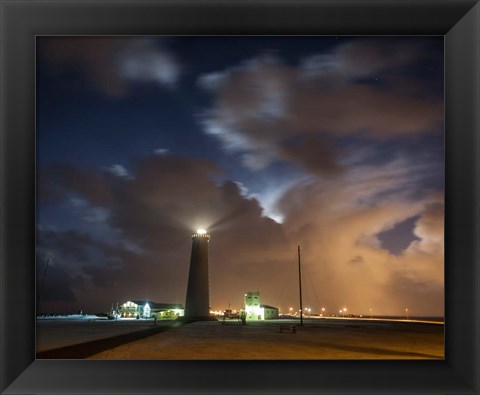 Framed Gardskagaviti Lighthouse, Reykjanes Peninsula, Iceland Print