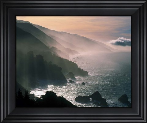 Framed Big Sur Coastline, CA Print