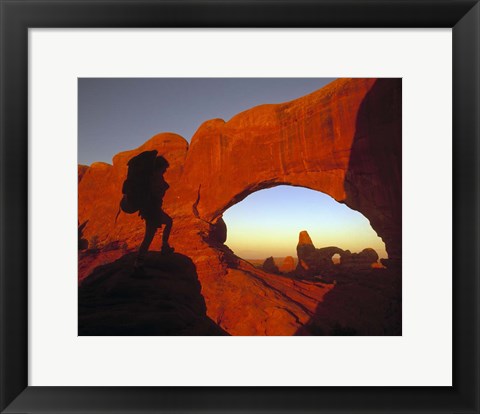 Framed Mountaineering Arches National Park, UT Print