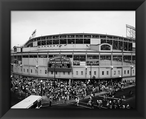 Framed Wrigley Field, Chicago, Cook County, Illinois Print