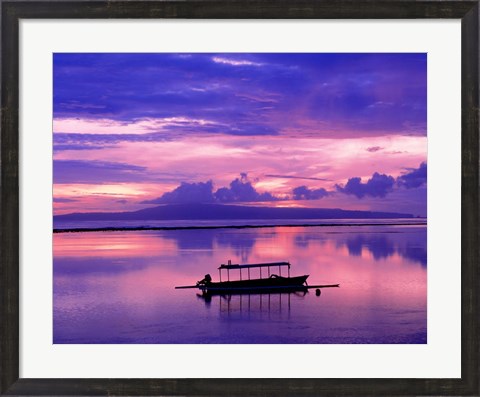 Framed Sunrise, Bali/Sanur, Indonesia Print