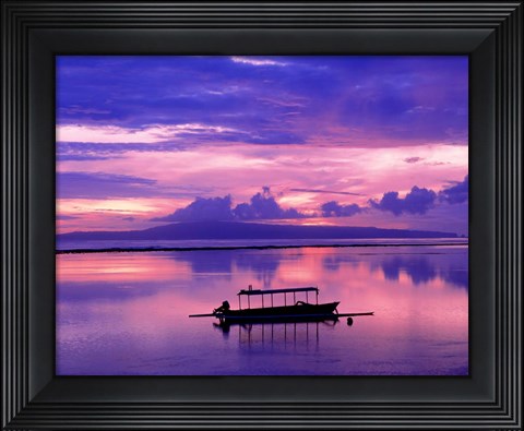 Framed Sunrise, Bali/Sanur, Indonesia Print
