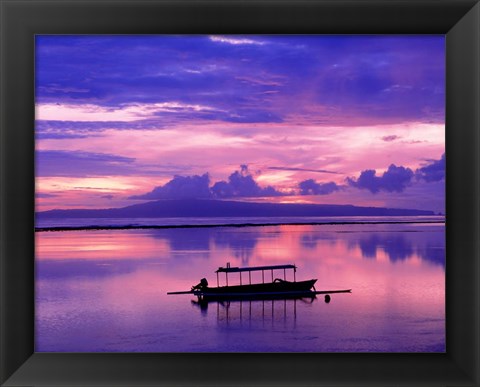 Framed Sunrise, Bali/Sanur, Indonesia Print