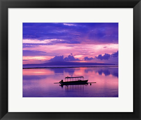 Framed Sunrise, Bali/Sanur, Indonesia Print