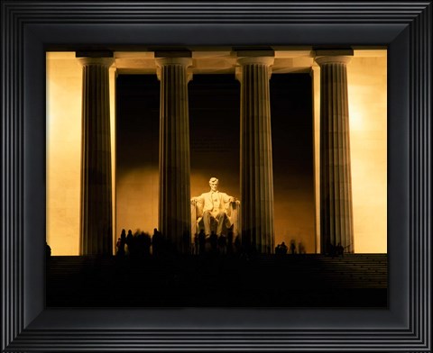 Framed Lincoln Memorial, Washington DC (detail) Print