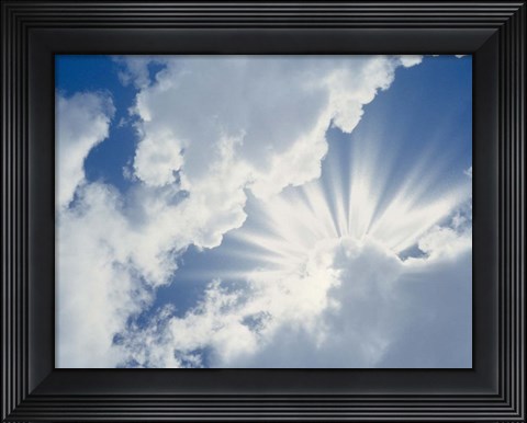 Framed Cumulus Clouds Print