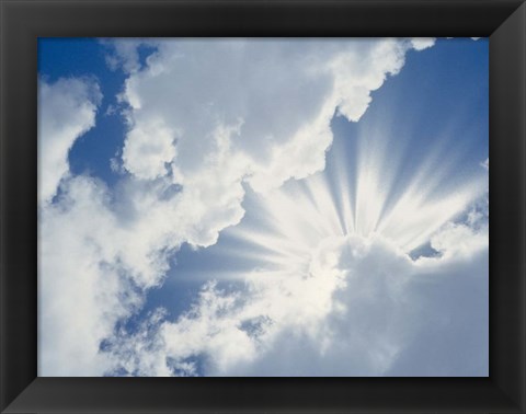 Framed Cumulus Clouds Print