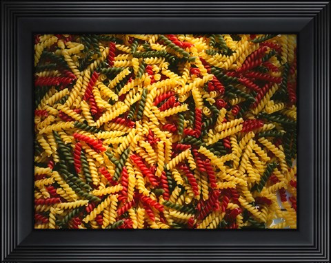 Framed Tri-Colored Pasta Print