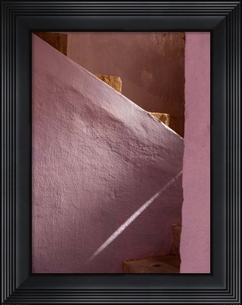 Framed Pink Painted Stairway near Ouarzazate, Morocco Print