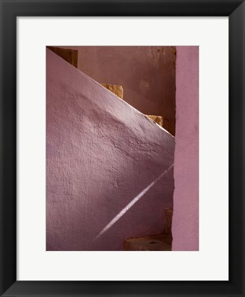 Framed Pink Painted Stairway near Ouarzazate, Morocco Print