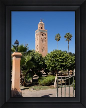 Framed Koutoubia Minaret built by Yacoub el Mansour, Marrakesh, Morocco Print