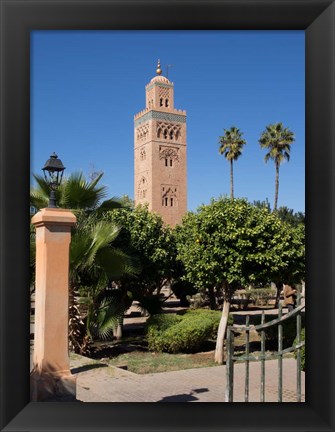 Framed Koutoubia Minaret built by Yacoub el Mansour, Marrakesh, Morocco Print