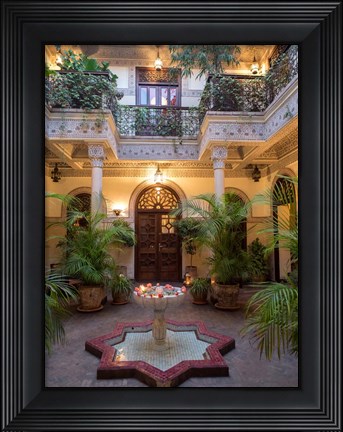 Framed Villa des Orangers Hotel, Marrakesh, Morocco Print