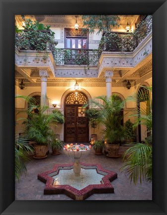 Framed Villa des Orangers Hotel, Marrakesh, Morocco Print