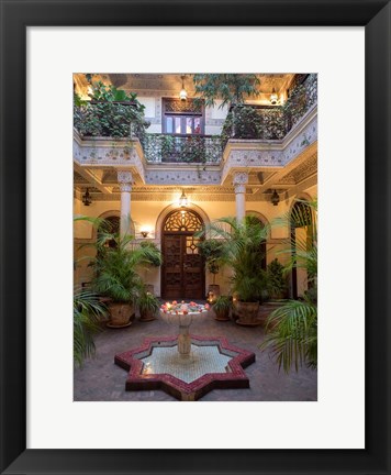 Framed Villa des Orangers Hotel, Marrakesh, Morocco Print