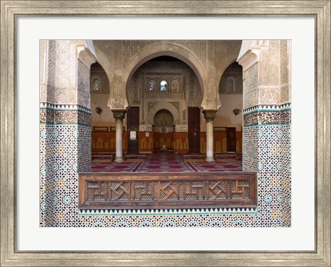 Framed Mihrab of the Bou Inania Madrasa, Fes, Morocco Print