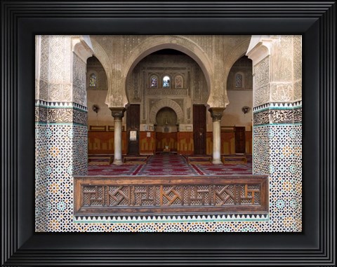 Framed Mihrab of the Bou Inania Madrasa, Fes, Morocco Print
