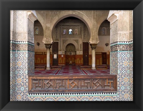 Framed Mihrab of the Bou Inania Madrasa, Fes, Morocco Print