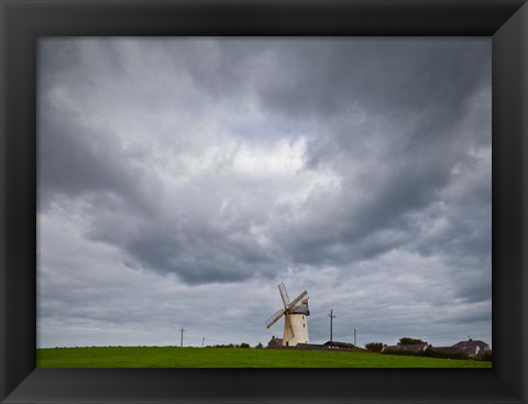 Framed Ballycopeland Windmill, built circa 1800 and still working, Millsile, County Down, Ireland Print