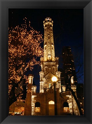 Framed Old Water Tower, Chicago, Illinois Print