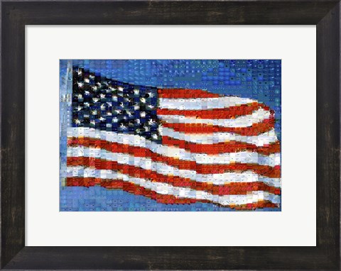 Framed American Flag Print