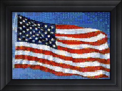 Framed American Flag Print
