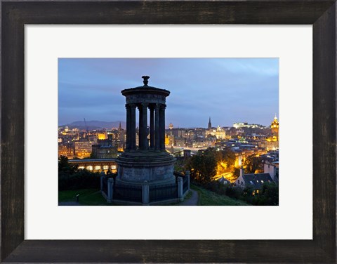 Framed Dougald Stewart Monument on Calton Hill, Edinburgh, Scotland Print