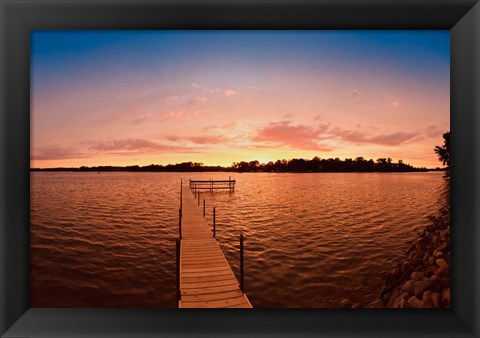 Framed Lake Minnetonka Pier, Minnesota Print