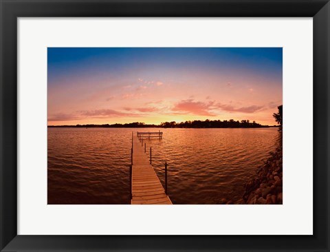 Framed Lake Minnetonka Pier, Minnesota Print