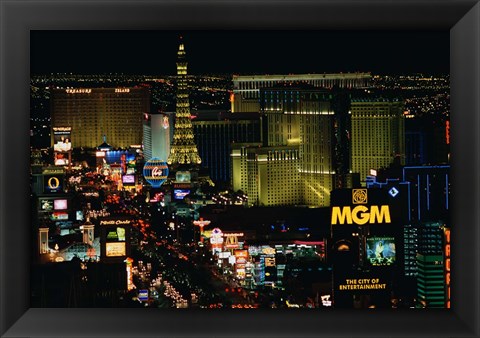 Framed Strip, Las Vegas, Clark County, Nevada Print