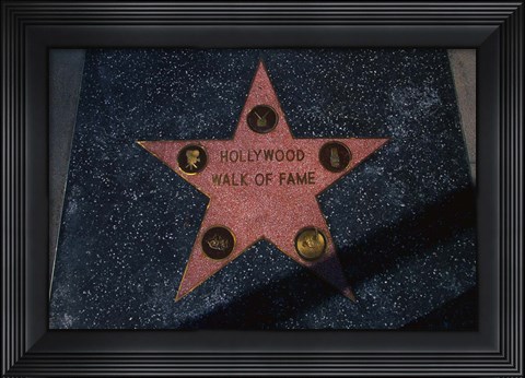 Framed Hollywood Walk of Fame Star, Los Angeles, CA Print