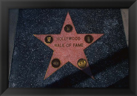 Framed Hollywood Walk of Fame Star, Los Angeles, CA Print