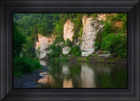 Framed Limestone Bluffs along Upper Iowa River Print