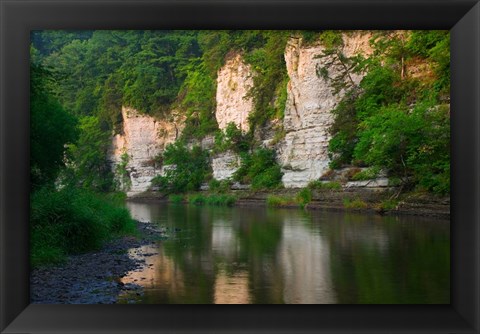 Framed Limestone Bluffs along Upper Iowa River Print