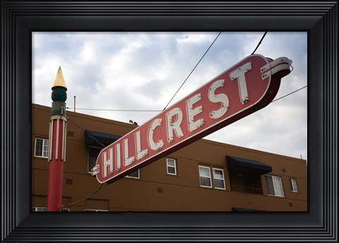 Framed Sign in Hillcrest, San Diego, California Print