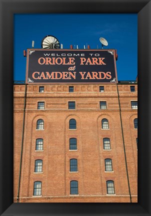 Framed Oriole Park at Camden Yards, Baltimore, Maryland Print