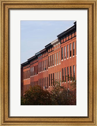 Framed Row Houses in the City, Bolton Hill, Baltimore, Maryland Print