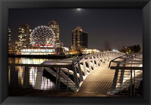 Framed Telus World of Science, False Creek, Vancouver, British Columbia, Canada Print