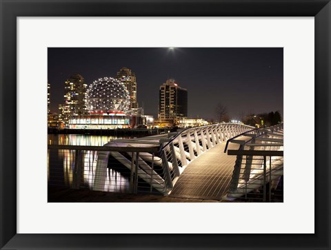 Framed Telus World of Science, False Creek, Vancouver, British Columbia, Canada Print