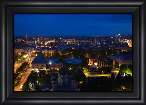 Framed Vecriga, Old Riga, Riga, Latvia Print