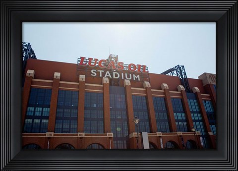Framed Facade of the Lucas Oil Stadium, Indianapolis, Indiana Print