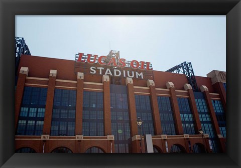 Framed Facade of the Lucas Oil Stadium, Indianapolis, Indiana Print