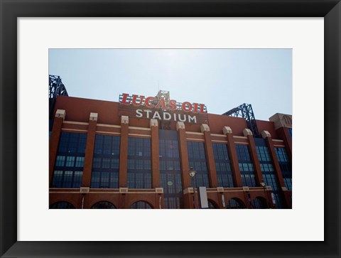 Framed Facade of the Lucas Oil Stadium, Indianapolis, Indiana Print